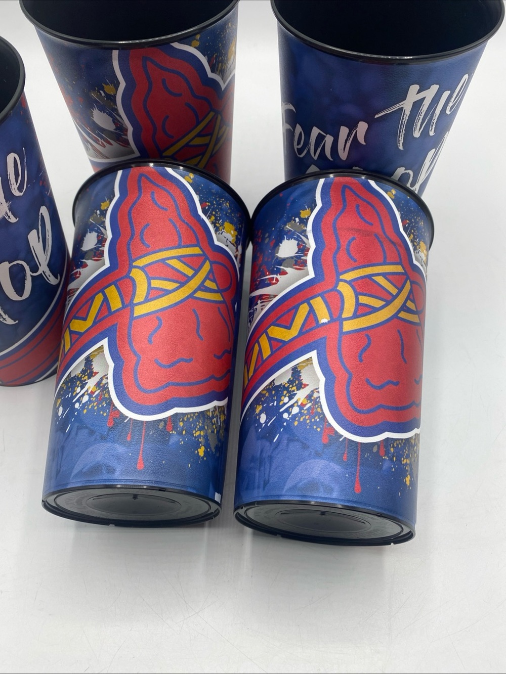 Atlanta Braves Baseball MLB Stadium 32oz Souvenir Feat The Chomp Plastic Cups 5 - Picture 2 of 8